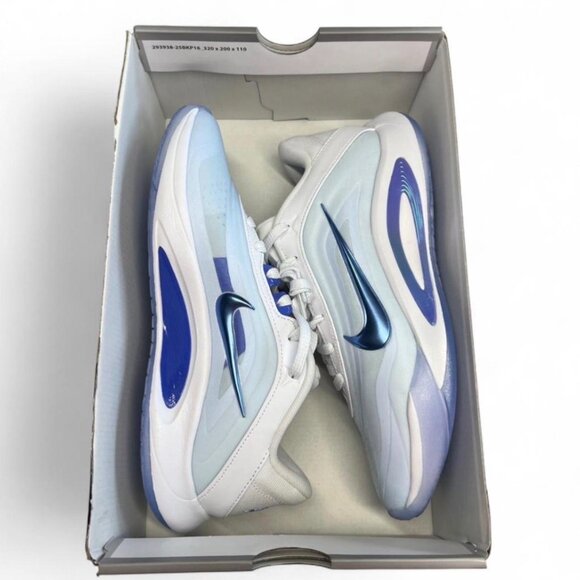 Nike Shoes Womens 8 White Light Blue A'ja Basketball Shiny Fits 7.5 New - Picture 12 of 13